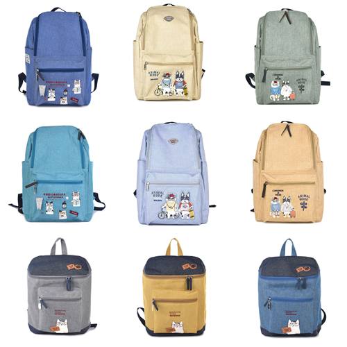 日本单kusuguru新刺三只眼镜猫背包双肩包旅行包学生背包书包100