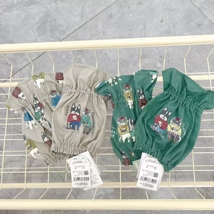 套花艺烘焙402 帆布防油防污袖 日本Kusuguru正品 法斗猫咪印花套袖