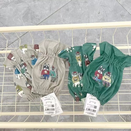 日本Kusuguru正品法斗猫咪印花套袖帆布防油防污袖套花艺烘焙402
