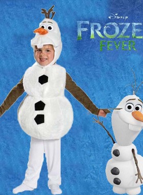 新款儿童雪宝扮演服万圣节冰雪奇缘 Olaf cosplay幼儿活动表演服