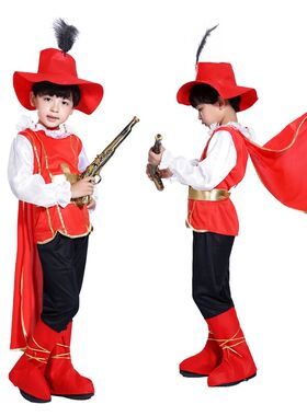 儿童欧洲十字军扮演服万圣节The Crusaders cos儿童骑士王子演出