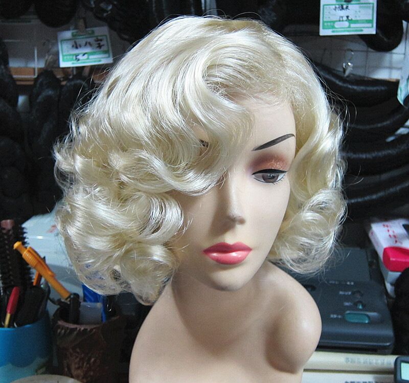 新玛丽莲·梦露假发万圣节Marilyn Monroe cos欧美复古女金色卷发