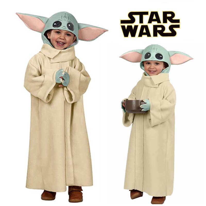 新款儿童星球大战尤达宝宝扮演服万圣节尤达Yoda cos活动表演服