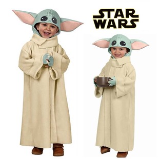 新款儿童星球大战尤达宝宝扮演服万圣节尤达Yoda cos活动表演服
