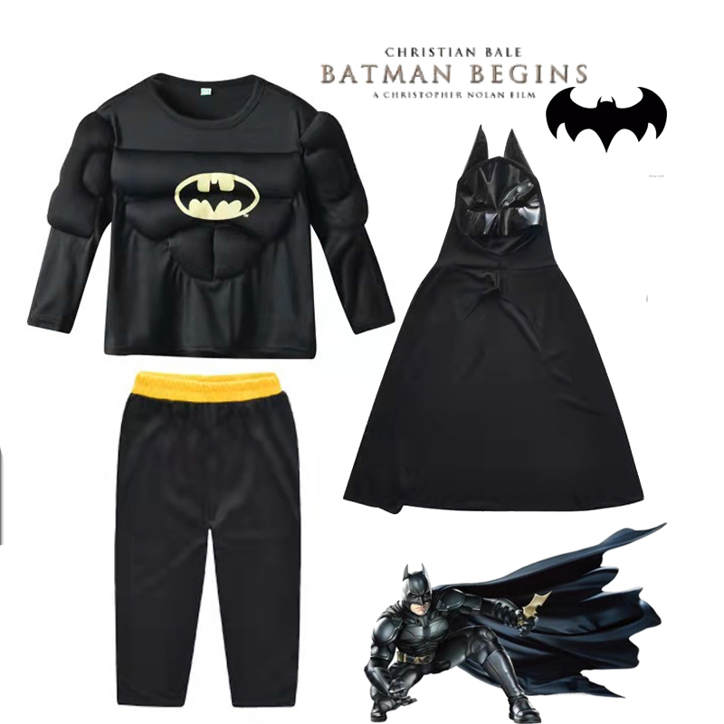 新款男童蝙蝠侠扮演服Batmancos