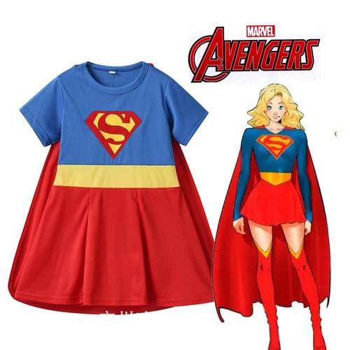 新款女童超人扮演服万圣节表演服