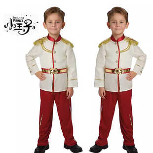 新款儿童白马王子扮演服万圣节男童prince演出服派对活动表演服装