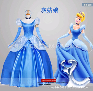 成人灰姑娘Cinderella演出服Disney仙蒂公主裙万圣节服装舞台表演