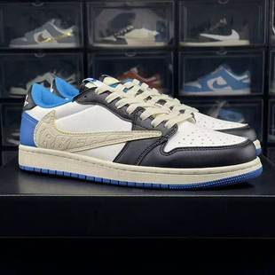 耐--克aj闪电倒钩男鞋官网正品藤原浩新款aj1空军一号低帮板鞋