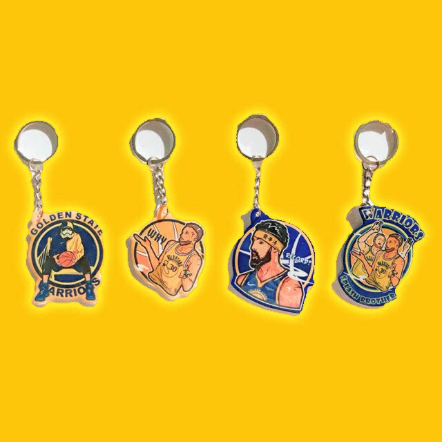 「球星元素」纯手工制作钥匙链库里钥匙链水花兄弟钥匙链