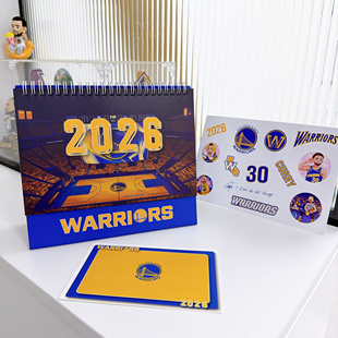 2026年勇士台历新赛季日历库里球迷勇士队周边新年礼物摆台日历