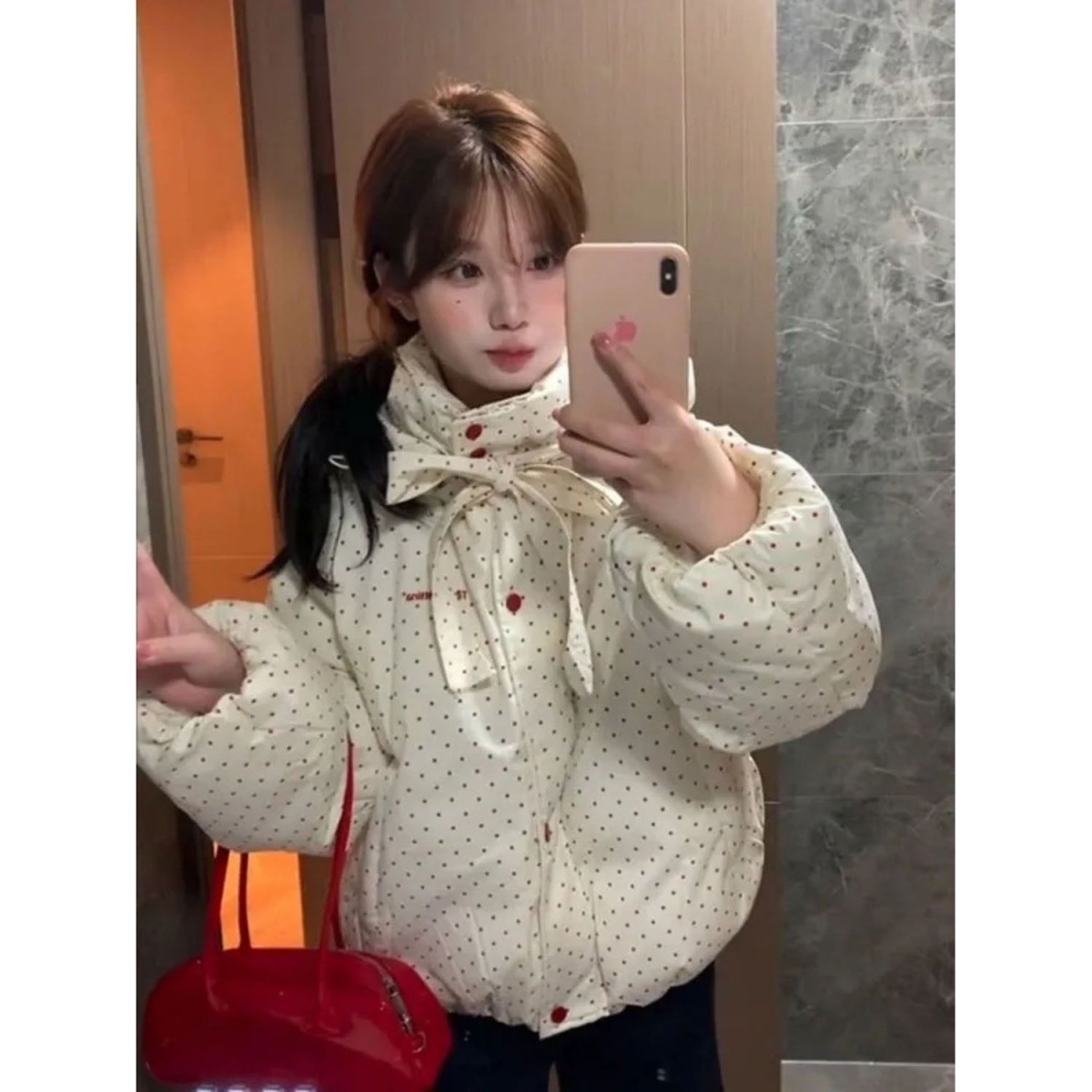 可爱甜美风蝴蝶结绑带波