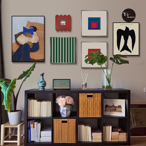 现代艺术几何孟菲斯多巴胺风挂画