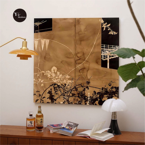 客厅中古风否新中式装饰画复古