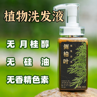 侧柏叶洗发水何首乌洗头控油蓬松氨基酸止痒去油无硅油植物中药