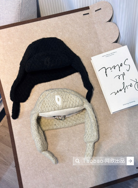 高品质秋冬新款25k小香风针织雷锋帽纯色羊毛护耳帽雪地出片帽子