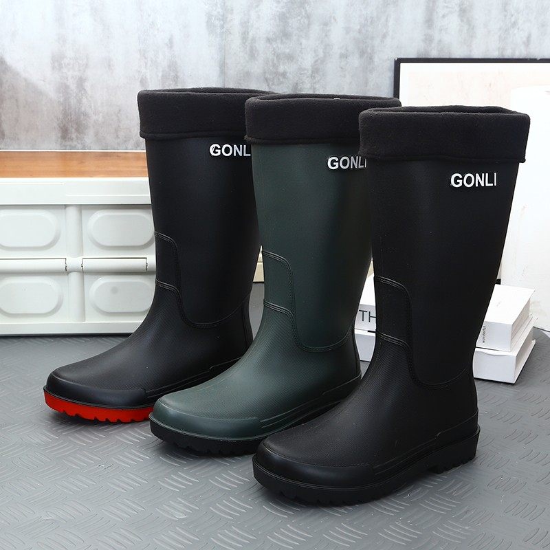 德系高筒筒防水雨鞋男款