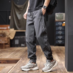 拼接机能束脚工装 裤 休闲裤 2025百搭宽松锥形九分工装 男士 春秋新款