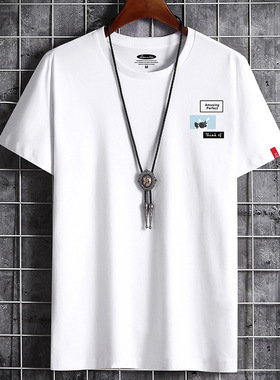 Men Casual Loose Shirts Summer Tops2020cotton夏季新款男士T恤