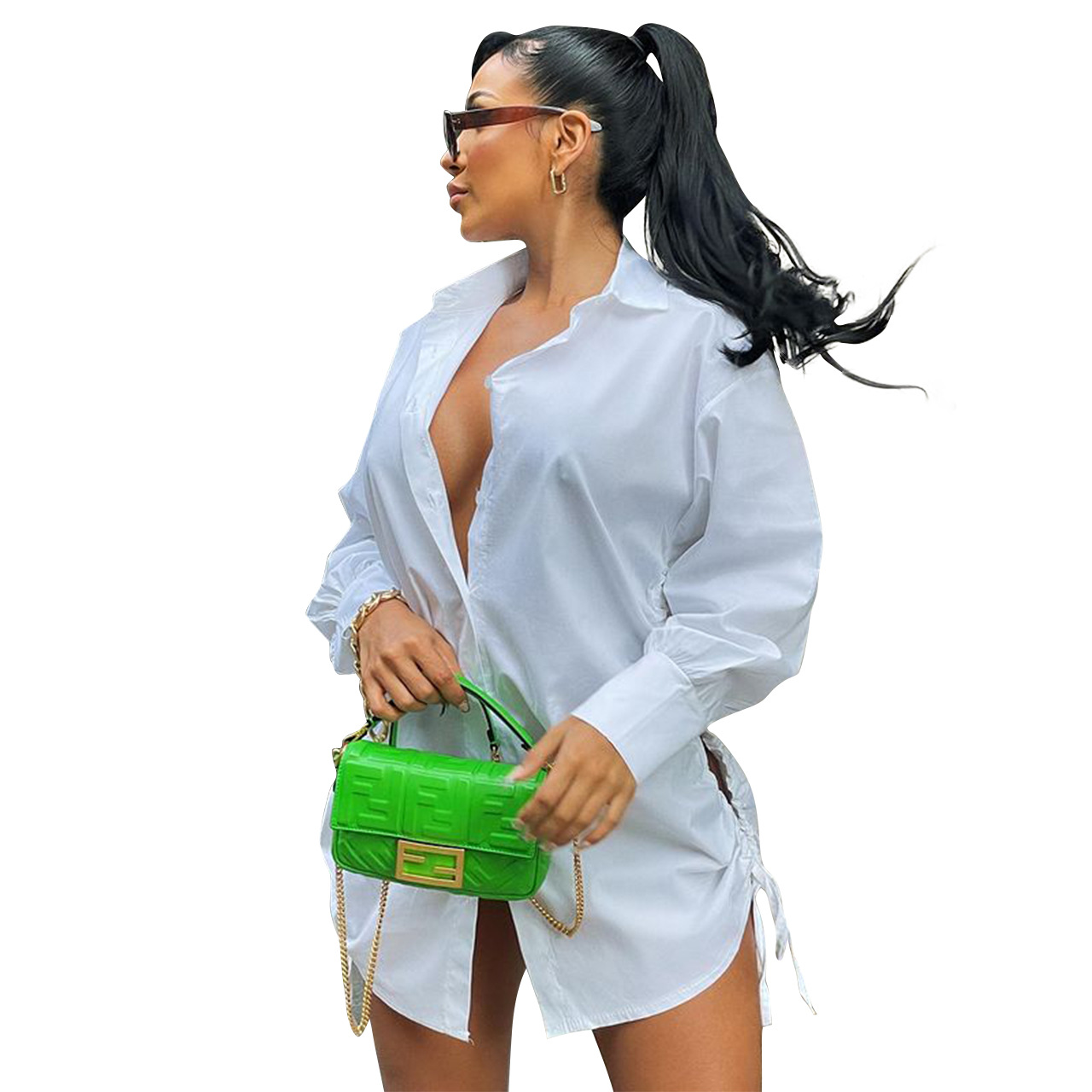 African dress Long sleeve shirt dress clothes wholesale 2021