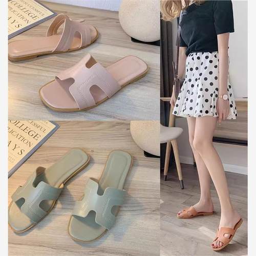 beach Slippers women fashion wear flat sandals lady 沙滩拖鞋