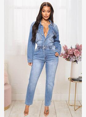 Big size Jumpsuit Woman Ripped Jeans Women Denim big size 3x