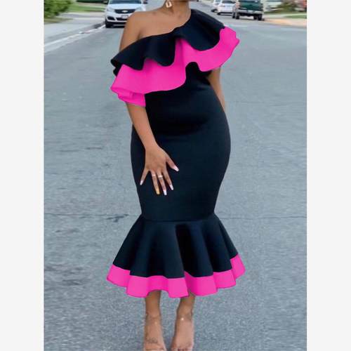 Elegant Long Dress Bodycon Plus Size Women Clothes Big Size