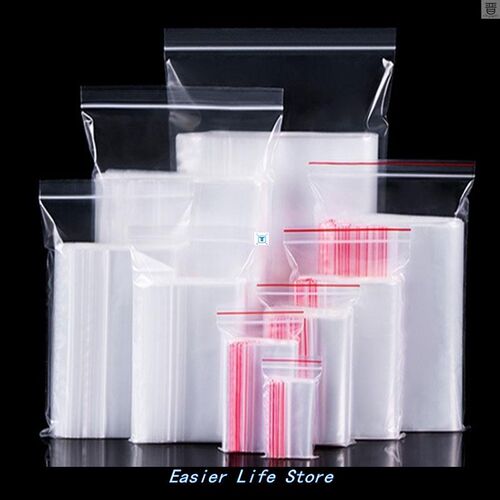 100PCS PlaStiC BagS ZiPloCk Food PaCkaging Jewelry Small