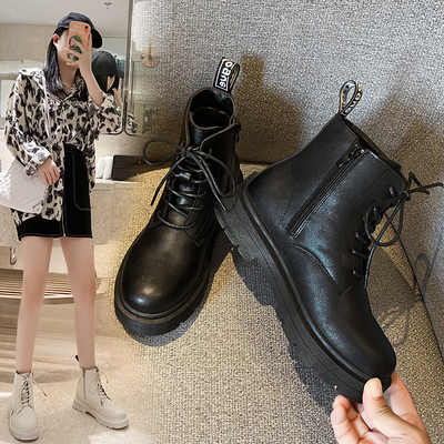 新款马丁靴女英伦机车短靴ins潮