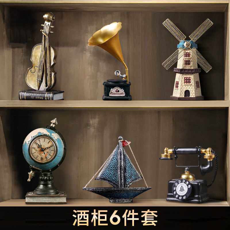 酒柜红酒架装饰品办公室鹿摆设家居客厅工艺品创意美式现代小摆i.