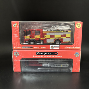 苏格兰消防救护车 UK27 泵车模型摆件 微影1：76 Tiny