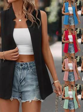 Women's 345XL plus size waistcoat cardigan大码女士马甲开