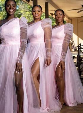 2021欧美大码网纱连衣裙 African Women Plus Size Party Dresses