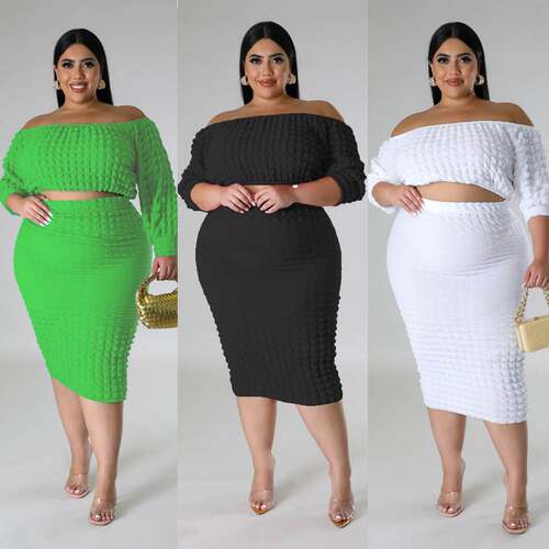 4XL plus size Fall Ladies Fashion two-piece set大码秋季套装