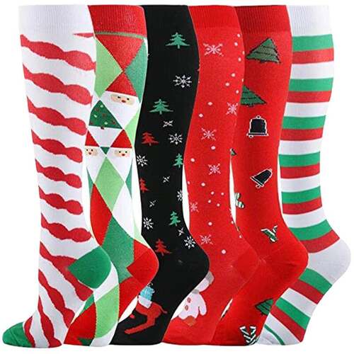Christmas Stretch Socks Halloween Neutral Compression Exerci