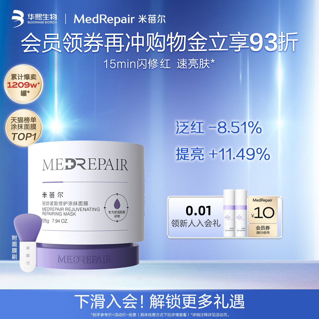 米蓓尔蓝绷带涂抹面膜50g*2瓶 18元 - 86线报