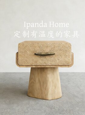法式复古实木雕刻床头柜设计师款