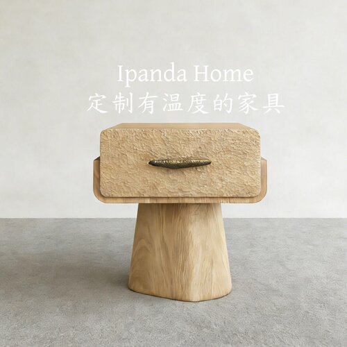 法式复古实木雕刻床头柜设计师款
