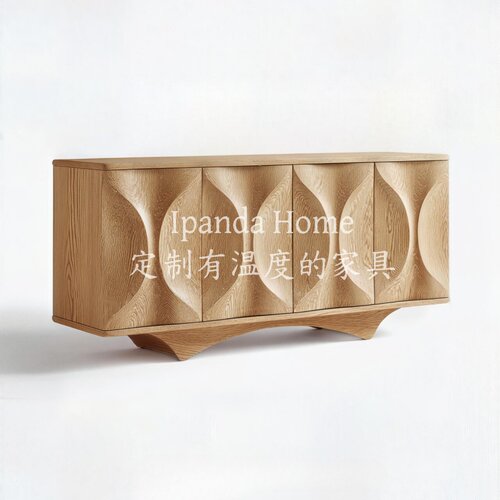 中古风实木设计师餐边柜收纳柜子