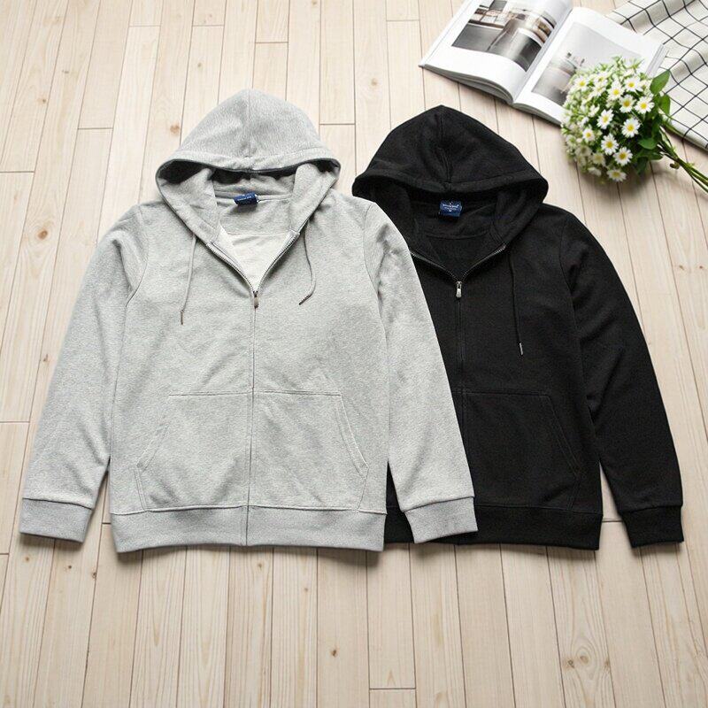 纯棉厚毛圈卫衣男拉链开衫外套连帽衫宽松休闲运动上衣潮百搭春秋
