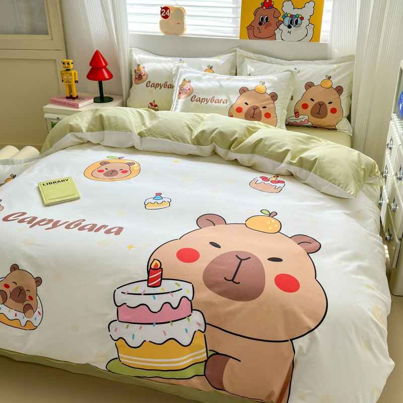 卡皮巴拉儿童纯棉被套单件全棉被罩2025新款学生宿舍床上三四件套,床上用品,被套,淘宝优惠券,粉丝福利购,淘宝优惠卷