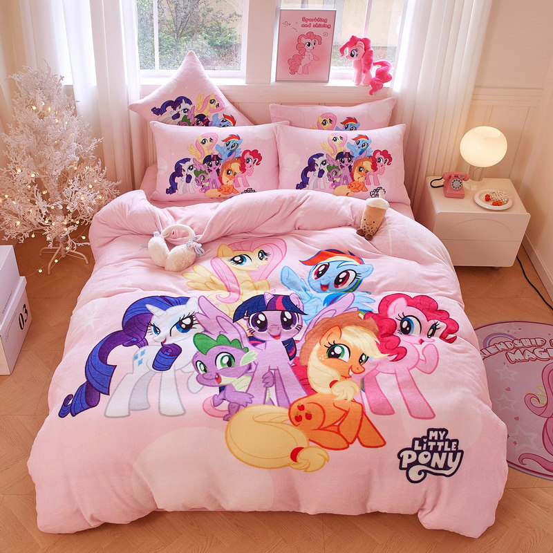 小马宝莉女孩加厚牛奶绒被套单件冬季加绒被罩珊瑚绒儿童三四件套,床上用品,被套,淘宝优惠券,粉丝福利购,淘宝优惠卷