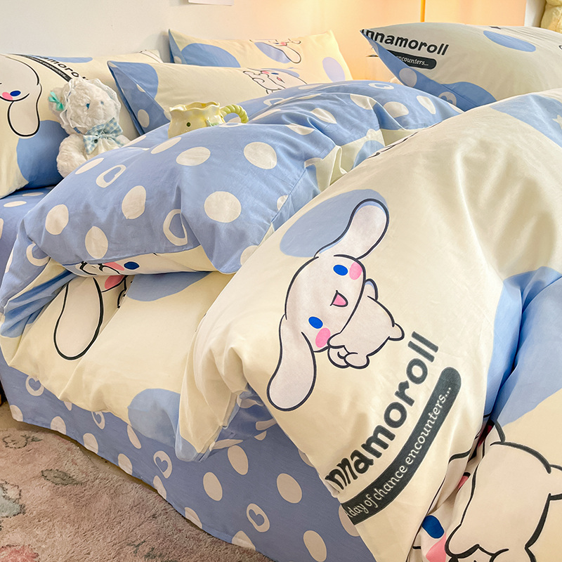 卡通床品四件套全棉儿童床单被套