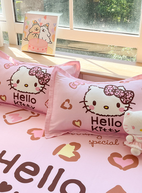 hellokitty儿童枕套纯棉30x50幼儿园卡通女孩库洛米枕头套40x60cm