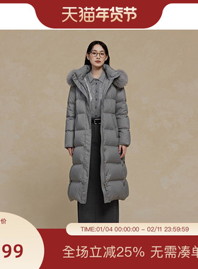 PIT中长款连帽羽绒服女2025冬季新款保暖面包服外套百搭