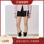 黑色休闲短裤 女2025冬季 新款 PIT高腰经典 百搭显瘦裤 子