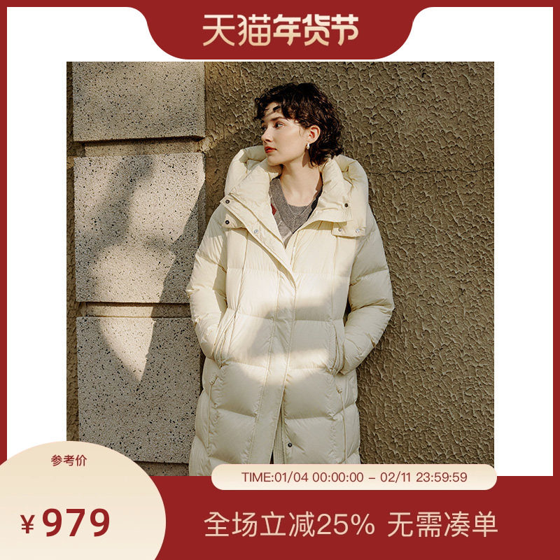 PIT中长款连帽鸭绒羽绒服女2025秋季新款百搭显瘦保暖外套,女装/女士精品,羽绒服,淘宝优惠券,粉丝福利购,淘宝优惠卷