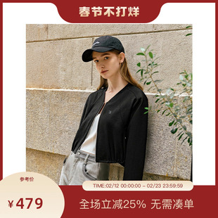 PIT经典黑色棒球服短外套女2026春季新款休闲上衣