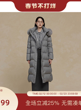 PIT中长款连帽羽绒服女2025冬季新款保暖面包服外套百搭