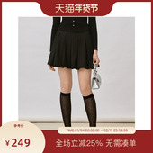 新款 PIT复古经典 百褶高腰短裙2025冬季 百搭显瘦小个子显高